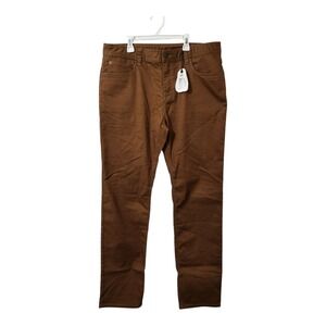 Prana Bridger Jean Mens 35x34 Brown Slim Tapered Fit Organic Cotton Stretch New